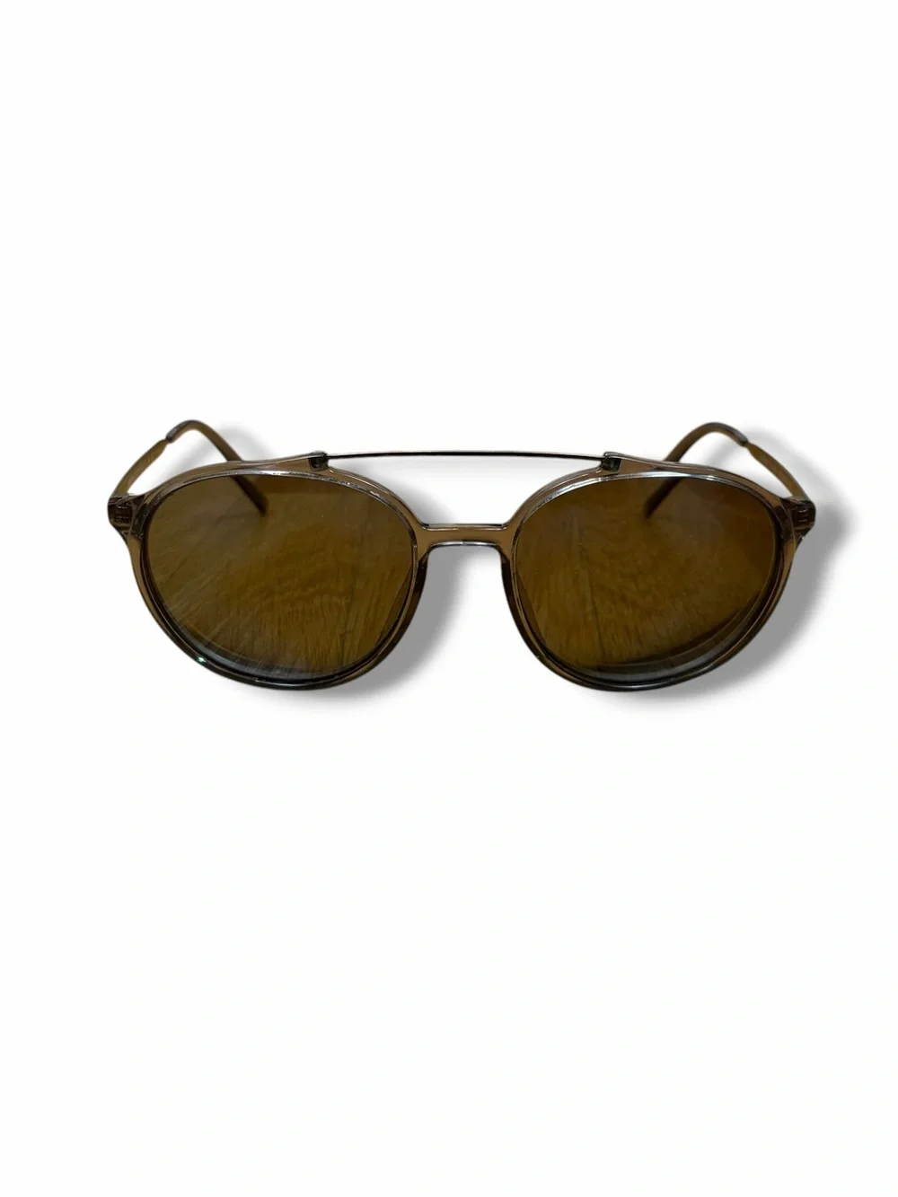 Armani Exchange Aviator Sunglasses Transparent Polarized Green Frame AX4069S